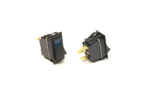 Painless Performance Replacement Rocker Switches 80405 Switch, Rocker, Constant, Universal, Plastic, Black, 30 Amps, Blue Light, Each