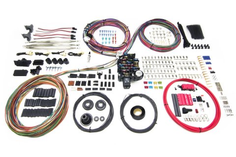 Painless Performance Pro Series Wiring Harnesses 10411 Harness, 25-Circuit, Column Key, Firewall Grommet Style, Front Fuse Block, LED Blade Fuses, Standard Harness, Universal, Kit