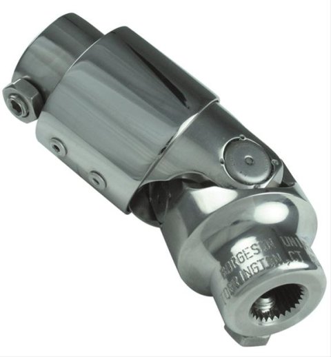 Borgeson Universal Steering U-Joints 163409 Joint, Stainless Steel, Polished, 3/4 in. 36-Spline, 9/16 in. 26-Spline, Each