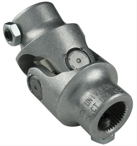 Borgeson Universal Steering U-Joints 213446 U-Joint, Standard Style, Aluminum, Natural, 3/4 in. 36-spline, 17mm DD, Each