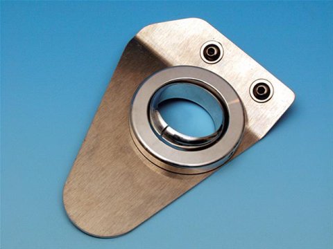 Borgeson Steering Column Solid Swivel Floor Mounts 909012 Mount, Aluminum, Polished, 2 in. Diameter, Each
