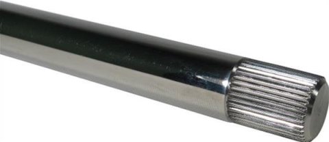 Borgeson Universal Steering Shafts 429209 Shaft, 3/4-36 Splined, Polished Stainless, 9" Long, 7/8 Spline Length
