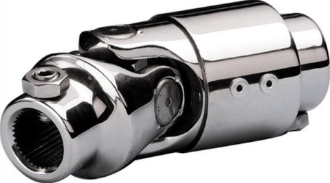 Borgeson Universal Steering U-Joints 164949 Joint, Stainless Steel, Polished, 3/4 in. DD, 3/4 in. DD, Each