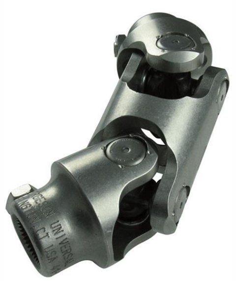 Borgeson Universal Steering U-Joints 134349 U-Joint, Double Joint Style, Stainless Steel, Natural, 1 in. 48-spline, 3/4 in. DD, Each