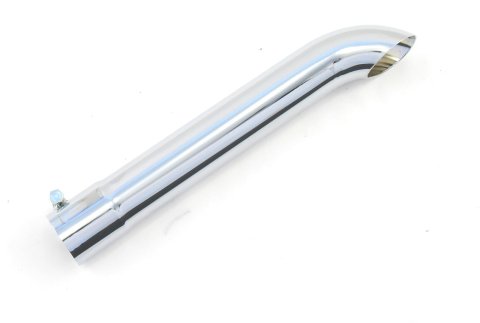 Patriot Chrome Universal Round/Turndown, 1.75 Inch Exhaust Tip H2965 Tip, Single, Clamp-on, Steel, Chrome, in. Inlet/Outlet, 13 in. Length, Each