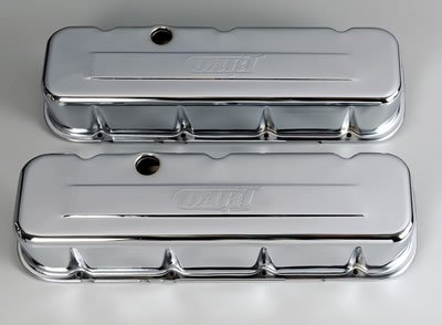 Dart Chrome Valve Covers 68000060 Covers, Tall, Steel, Chrome, Logo, Chevy, Big Block, Pair