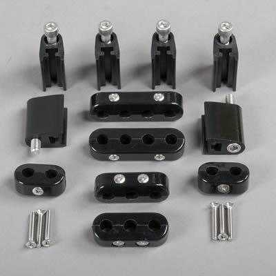 Taylor V8 Vertical Wire Loom Kits 42502 Ignition Loom/Separator, Vertical, Nylon, Black, 7-8mm, Kit