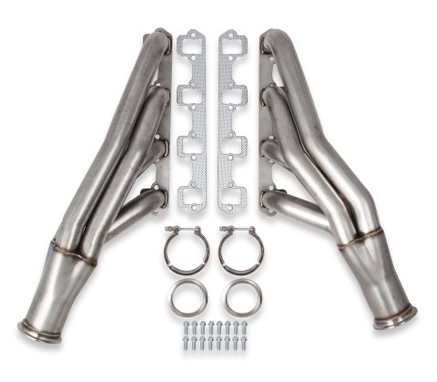 Flowtech SBF Turbo Headers 12164FLT Headers, Shorty, Stainless Steel, 1-3/4 in. Primary, Natural, Ford Small Block, Pair