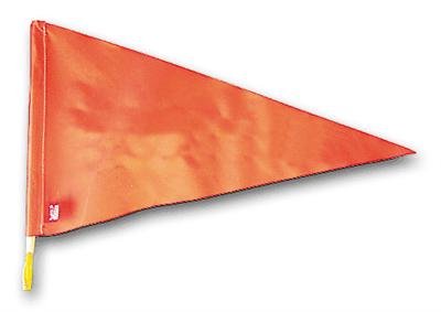 Hardline Products Safety Flags F-1 Flag, Triangular, Orange, 84 in. Length, Each