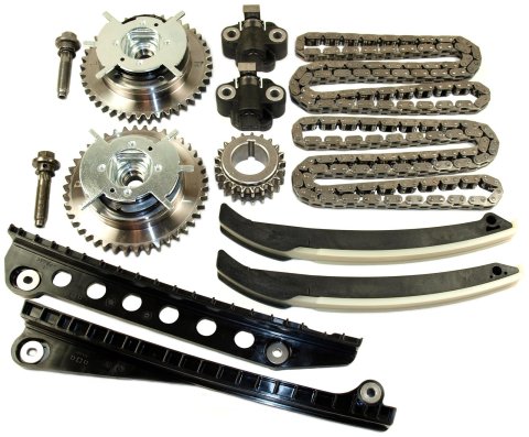 Cloyes Timing Chain Kits 9-0391SBVVT Kit, Link Belt Style, Guides, Tensioners, Tensioner Arms, Steel Gears, VVT, Ford, Lincoln, 5.4L, Kit