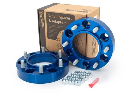 Spidertrax Off-Road 1.25 inch Wheel Spacers WHS007 Spacers, Billet Aluminum, Blue Anodized, in. Thick, 6 x 5.50 in. Bolt Pattern, Toyota, Pair