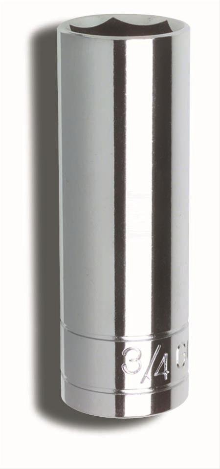 Gorilla Thin Wall Sockets 34SKT Drive Socket, Wall, Vanadium Steel, Chrome, 1/2 in. Drive, 6-Point, Each