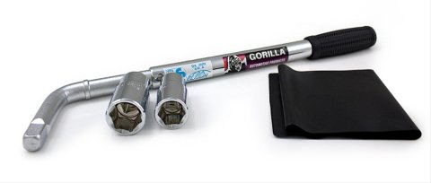 Gorilla Extendable Lug Nut Wrench Kits 01721 Wrench, Lug, Steel, Telescoping Handle, 1/2 in. Drive, 2 Dual Sockets, Kit