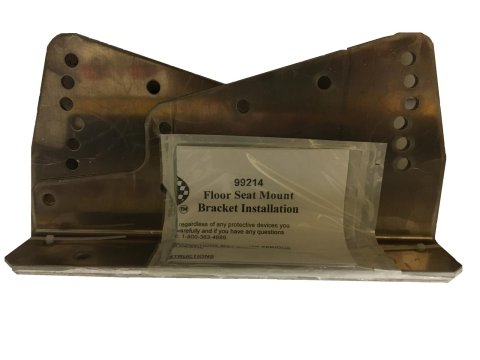 Kirkey Seat Mounting Brackets 99214 Mount, Aluminum, Natural, 3/16 in. Thickness, Pair