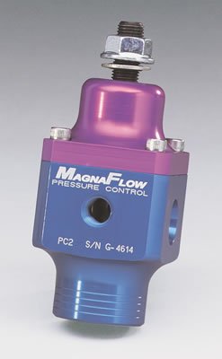MagnaFuel Carbureted Racing Fuel Pressure Control Units MP-9633 Regulator, Blue/Purple Anodized, 4-12 psi, Universal, Each
