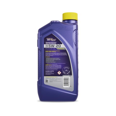 5w20 Royal Purple Premium High Performance Motor Oil 01520 Engine Oil, Multi-Grade, Synthetic, 5W20, Quart, Each