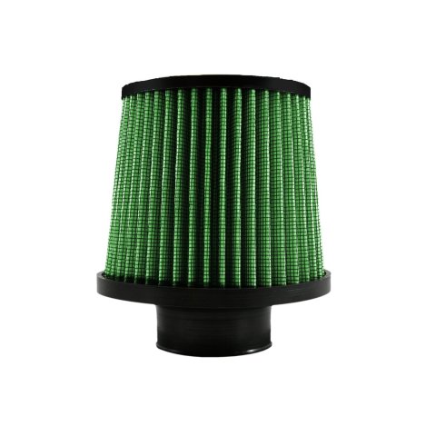 Green Filter High Performance Universal Air Filters 2352 Filter, Conical Flanged, Woven Cotton, Green, 2.500 in. Inlet Flange, 5.00 in. Length, Each
