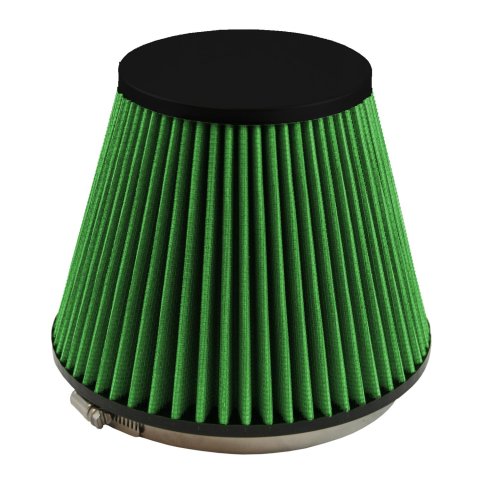 Green Filter High Performance Factory Replacement Air Filters 2383 Filter, Conical Flanged, Woven Cotton, Green, 6.000 in. Inlet Flange, 4.00 in. Length, Each