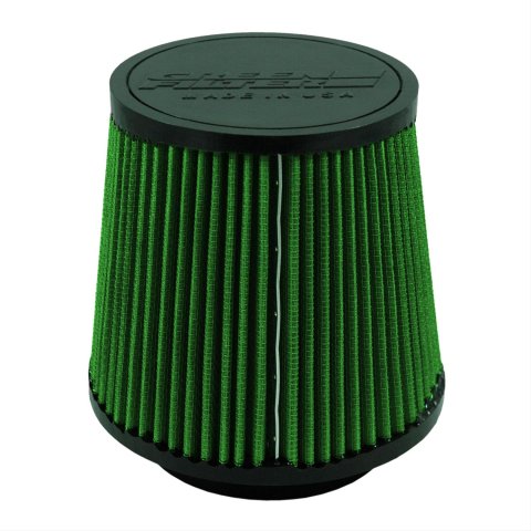Green Filter High Performance Universal Air Filters 7165 Filter, Conical Flanged, Woven Cotton, Green, 3.75 in. Inlet Flange Diameter, 6.00 in. Length, Each