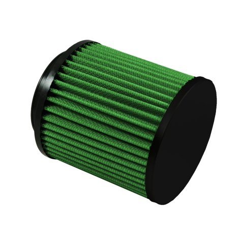 Green Filter High Performance Universal Air Filters 2061 Filter, Round Flanged, Woven Cotton, Green, 3.00 in. Inlet Flange Diameter, 5.00 in. Length, Each