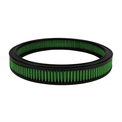 Green Filter High Performance Universal Air Filters 2453 Filter, Round, Woven Cotton, Green, 14.00 in. Diameter, 2.00 in. Height, Each