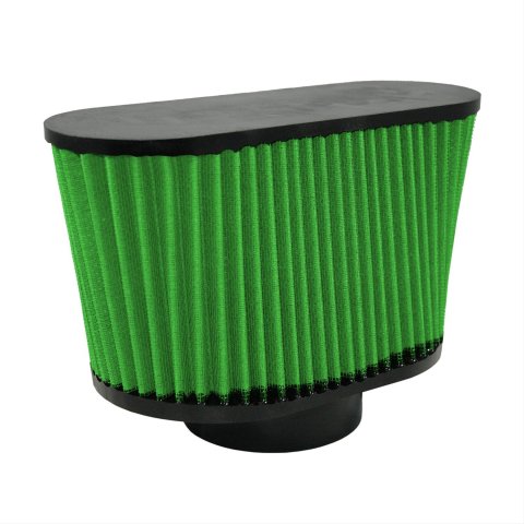 Green Filter High Performance Universal Air Filters 7019 Element, Oval Flanged, Woven Cotton, Green, Each