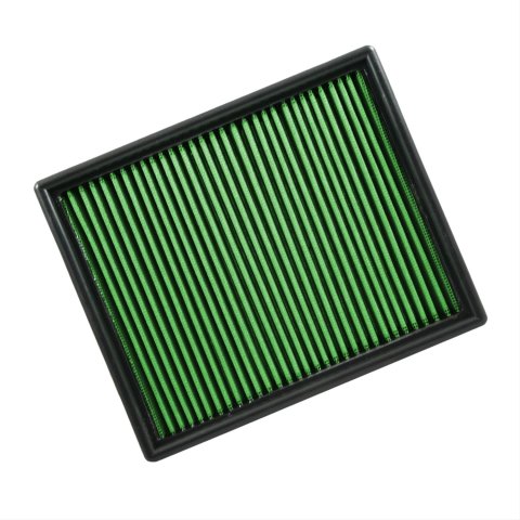 Green Filter High Performance Factory Replacement Air Filters 2055 Element, Panel, Woven Cotton, Green, Audi, Volkswagen, Each