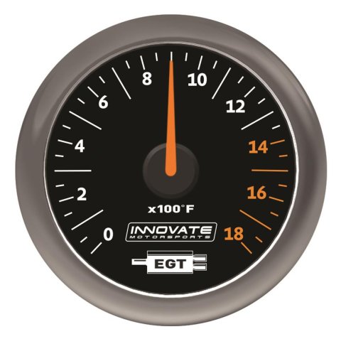Innovate MTX-A Series Gauges 3865 MTX Analog, Exhaust Gas Temperature (EGT) Gauge Kit, Black Dial *NEW!