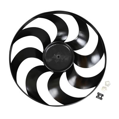 Flex-A-Lite Replacement Electric Fan Blades 108485 Blade, Replacement, Plastic, Black, 15 in. Diameter, 8 Blade, S Type, Each