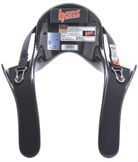 HANS Pro Ultra-Lite Series Devices DK1424642SFI Head and Neck Restraint System, Ultra-Lite, SA Helmet, Model 20L, Sliding Tether, Quick Click Anchor, SFI 38.1, Large, Each
