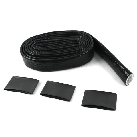 Heatshield Products Fire Shield Sleeves 210045 Heat Protection, Shield, 500 degrees F Maximum, Slip-on, Black, 0.750 in. Diameter, 120 in. Length, Each