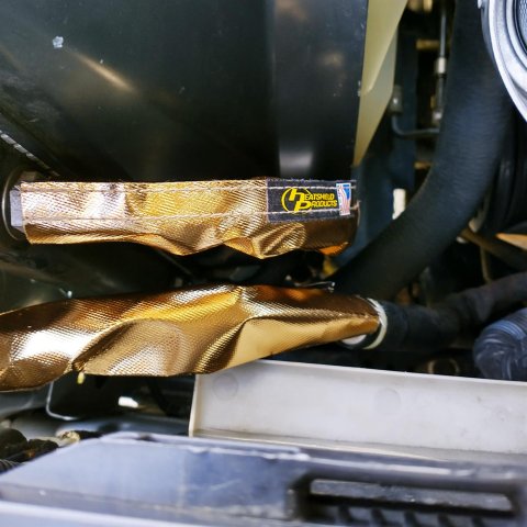 Heatshield Products Heat Sleeves 244200 Sleeve, - Reflective heat shield sleeve 2 id x 3 ft H&L seam- Cold Gold Sleeve shields up to 90 percent of radiant 1100F.