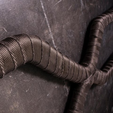 Heatshield Products Lava Exhaust Wraps 372100 and Header Wrap, 1200 degrees F, Rock, Natural Basalt, 2.0 in. Width, 100.0 ft. Length, Each