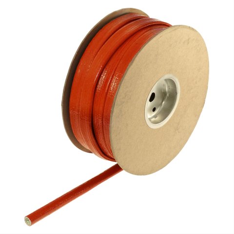 Heatshield Products Fire Shield Sleeves 210112 Heat Protection, Shield, 500 degrees F Maximum, Slip-on, Red, 0.500 in. Diameter, 100 ft. Length, Each