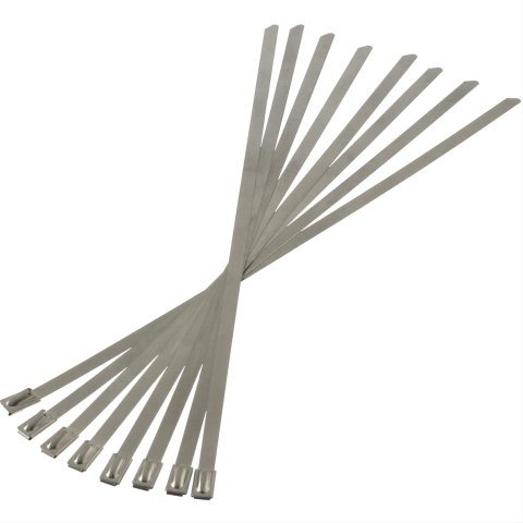 Heatshield Products Thermal-Tie Locking Ties 350009 Ties, Thermal-Tie, 1,800 degree F Rating, Stainless Steel, 3/16 in. Width, 8 in. Length, Set of 50