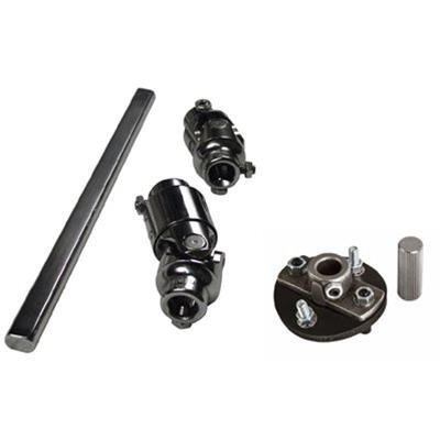 Detroit Speed Inc Steering Shafts 092507DS INT SHFT W/VR PLAIN STEEL RAG JOINT CONV