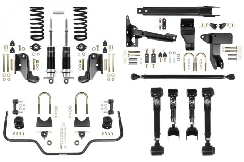 Detroit Speed Kit 3 Rear Suspension Kits 041647-DDS Kit, 3, Rear, Coilover Conversion, Double Adjustable, Swivel Link Control Arms, Sway Bar Kit, Track Bar Kit, Ford, Mercury,