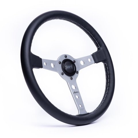 Detroit Speed Inc Steering Wheels 092570SDS MPI AD 70 BLK LTHR SW SILVER CNTR W/HORN