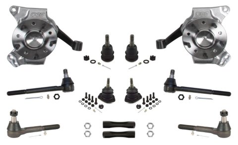 Detroit Speed Drop Spindle Kits 032091DS Spindles, Drop, 2.50 in. Drop, Includes GMT800 Style Hub Bearings, Tie Rods, Ball Joints, 5 x 5 in./5 x 4.75 in. Bolt Patterns, Chevy, GMC, Kit