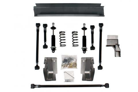 Detroit Speed QUADRALink Rear Suspension Kits 041705-RDS Packages, Kits, Double Adjustable Monotube with Reservoir, Springs, Panhard Bar, Black, Chevy, Pontiac, Kit