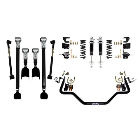 Detroit Speed Rear 3 Kits 041611-DDS Suspension Packages, Kits, Double Adjustable Coilover, Sway Bar, Trailing Arms, Springs, Black, Chevy, Oldsmobile, Pontiac, Kit