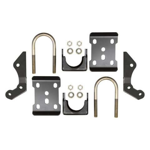 Detroit Speed Leaf Spring Flip Kits 040116DS Kit, 3-4 in. Drop, Steel, Black Powdercoated, Chevy, GMC, Pickup, Kit