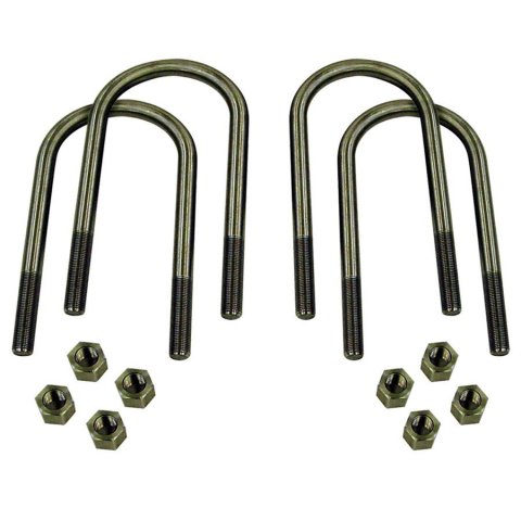 Detroit Speed U-Bolt Kits 040701DS U-Bolt, Leaf Spring, Round Style, .50 in. Diameter, 3.0 in. Width, 7.0 in. Length, Set of 4