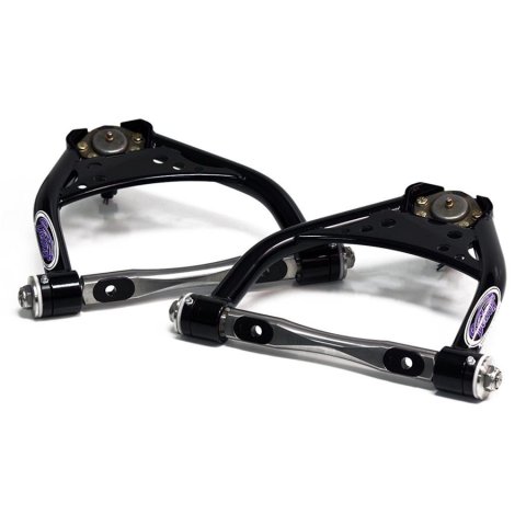 Detroit Speed Upper Control Arm Kits 030106DS Arms, Front Upper, Tubular, Steel, Black Powdercoated, Buick, Chevy, GMC, Oldsmobile, Pontiac, Pair