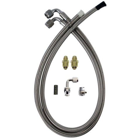 Detroit Speed Power Steering Hose Kits for 1982-1992 CAMARO, FIREBIRD - 091201DS Hoses, Braided Stainless Steel, Natural, Kit