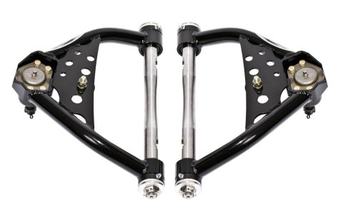 Detroit Speed Upper Control Arm Kits 030107DS Arms, Front Upper, Tubular, Steel, Black Powdercoated, Buick, Chevy, Oldsmobile, Pontiac, Pair