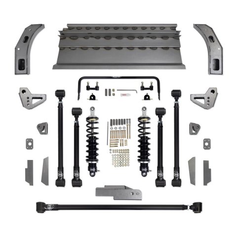 Detroit Speed QUADRALink Rear Suspension Kits 041756-DDS QuadraLink Suspension, Double Adjustable Coilovers, Steel, Black Powdercoated, Axle Brackets Required, Ford, Mercury, Kit