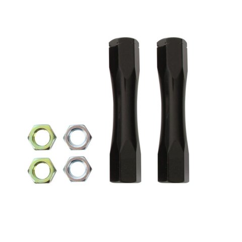 Detroit Speed Tubular Tie Rod Adjusters 090103BDS Adjusters, Tubular, 5/8-18 in. Thread, Steel, Black Powdercoat, 4.50 in. Length, Chevy, Pontiac, Pair