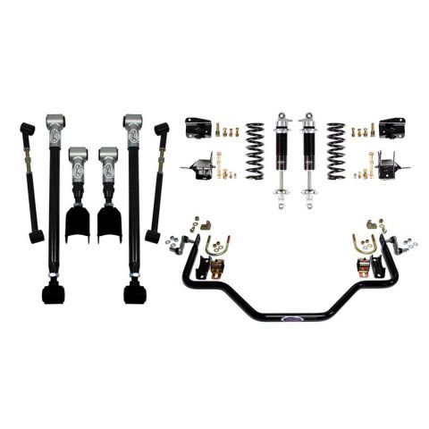 Detroit Speed Rear 3 Kits 041612-DDS Suspension Packages, Kits, Double Adjustable Coilover, Sway Bar, Trailing Arms, Springs, Black, Pontiac, Kit