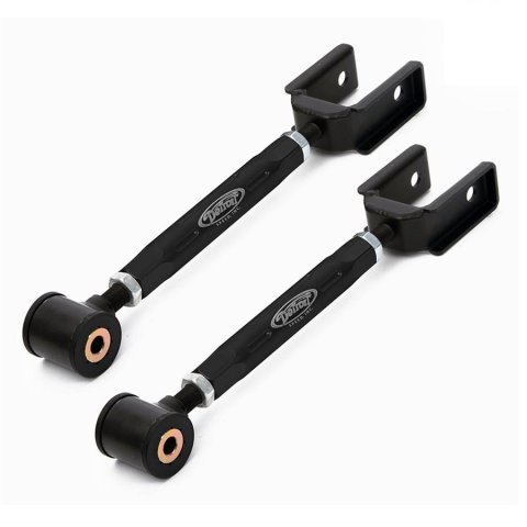 Detroit Speed Trailing Arms 042303DS Arms, Tubular, Adjustable, Steel, Black Powdercoated, Rear Lower, Chevy, Pair